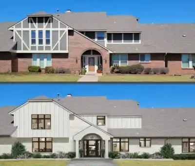 Before and After Limewash Brick